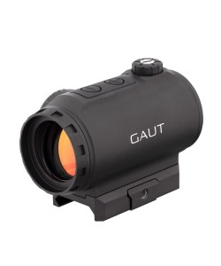 Коллиматорный прицел Gaut Tourmaline 1x25, точка 2 МОА с подсветкой, на Weaver (закрытый)