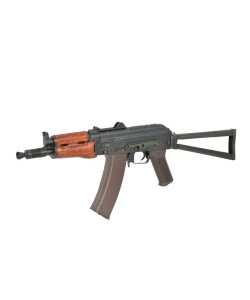 Страйкбольный автомат Cyma AK-74U Platinum, складной приклад, дерев. цевье (CM.055)