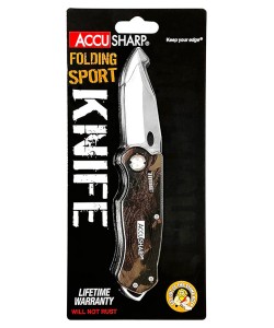 Нож складной AccuSharp Folding Sport Knife, лезвие 70 мм (камуфляж)