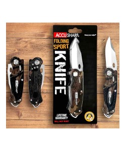 Нож складной AccuSharp Folding Sport Knife, лезвие 70 мм (камуфляж)