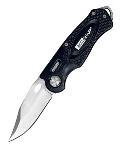 Нож складной AccuSharp Folding Sport Knife, лезвие 70 мм (черный)