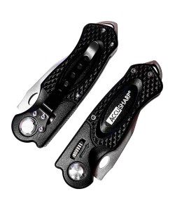 Нож складной AccuSharp Folding Sport Knife, лезвие 70 мм (черный)