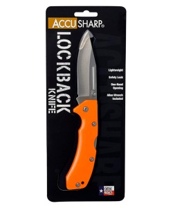 Нож складной AccuSharp Lockback Knife, лезвие 87 мм (оранжевый)