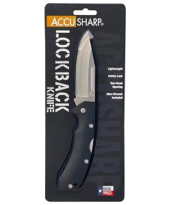 Нож складной AccuSharp Lockback Knife, лезвие 87 мм (черный)