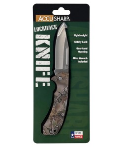 Нож складной AccuSharp Lockback Knife, лезвие 87 мм (камуфляж)