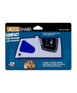 Точилка для ножей AccuSharp Compact Pull-Through (белый/голубой)