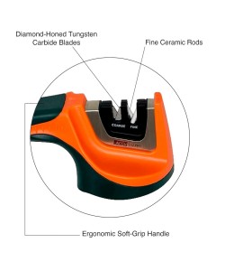 Точилка для ножей AccuSharp Pull-Through (оранжевый/зелёный)