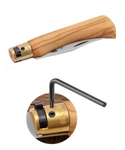 Нож складной Old Bear Classical Olive M, лезвие 80 мм, сталь 420 (оливковое дерево)