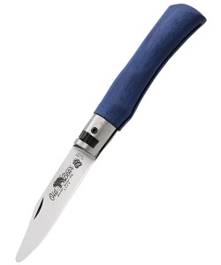 Нож складной Old Bear OBy-Old Bear Young S, лезвие 70 мм, сталь W1.4060 (синий ламинат)
