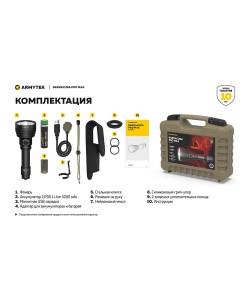 Фонарь поисковый Armytek Barracuda PRO Max Magnet USB, 2800 люмен (белый свет)