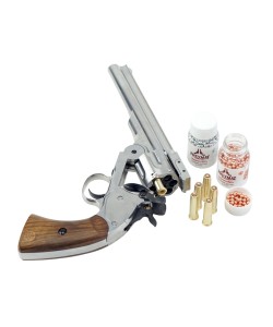 Пневматический револьвер Borner Schofield 6” (Smith Wesson) Silver