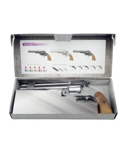 Пневматический револьвер Borner Schofield 6” (Smith Wesson) Silver