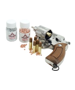 Пневматический револьвер Borner 733-S (Smith Wesson 2.5”) Silver