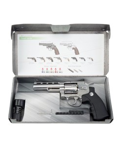 Пневматический револьвер Borner 701-S (Smith Wesson 4”) Silver