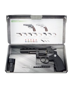 Пневматический револьвер Borner 701-B (Smith Wesson 4”) Black
