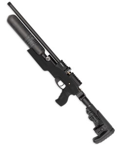 Пневматическая винтовка Ataman M20 ST 625 Ультра-компакт (Soft-Touch Black, PCP, полнотел, колба) 6,35 мм