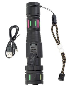 Фонарь ручной Blesklux BL-W925-PM60-TG Zoom светодиодный, 5 режимов (белый+желтый свет)