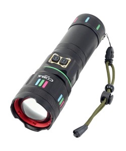 Фонарь ручной COBA CB-G37Y Zoom светодиодный, 3 режима