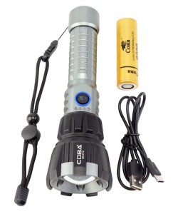 Фонарь ручной COBA CB-G710-РМ30-ТG Zoom светодиодный, 3 режима