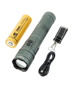 Фонарь ручной COBA CB-G910-TG+T6 Zoom светодиодный, 5 режимов (5 цветов свечения)