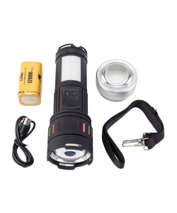 Фонарь ручной COBA CB-R16-TG Zoom светодиодный, 3 режима