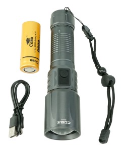 Фонарь ручной COBA CB-X86 Zoom светодиодный, 3 режима