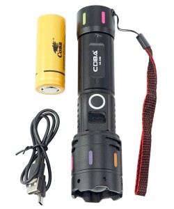 Фонарь ручной COBA CB-X89 Zoom светодиодный, 3 режима