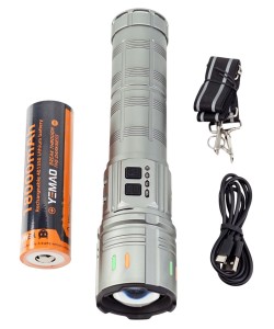 Фонарь ручной Yemao YM-G921-2-PM30-TG Zoom светодиодный, 8 режимов