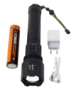 Фонарь ручной Yemao YM-G640-PM60-TG Zoom светодиодный, 3 режима