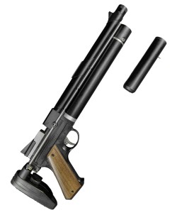 Пневматический пистолет ZR Arms PP750L, ствол 204 мм (дерево, с прикладом, PCP, редуктор) 5,5 мм