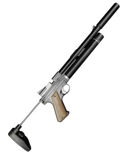 Пневматический пистолет ZR Arms PP750L, ствол 204 мм (дерево, с прикладом, PCP, редуктор) 5,5 мм