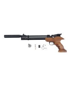 Пневматический пистолет ZR Arms PP800R, ствол 238 мм (дерево, PCP, редуктор) 4,5 мм