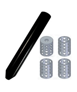 Модератор 4-камерный BGun для PCP винтовок, 30x180 мм (1/2” UNF)