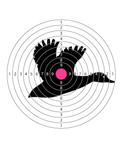 Мишени для пневматики BG «Птица» 170x170 мм (100 штук)