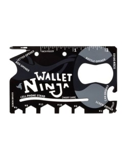 Мультитул Wallet Ninja, закаленная сталь (18 инструментов)