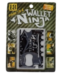 Мультитул Wallet Ninja, закаленная сталь (18 инструментов)