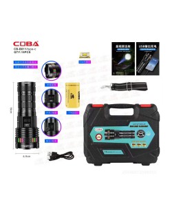 Фонарь ручной COBA CB-B811 Zoom светодиодный, 3 режима