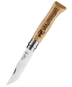 Нож складной Opinel Tradition Animalia №08, 8,5 см, рукоять дуб, новый рис. олень