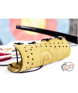 Крага на шнуровке бежевая (замша)