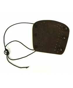 Крага на шнуровке коричневая (замша)