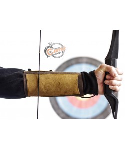 Крага на шнуровке бежевая (комбинированная замша)