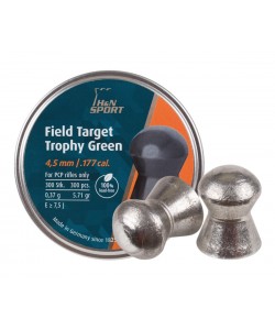 Пули для пневматики H&N Field Target Trophy Green 4,5 мм, 0,37 г (300 штук)