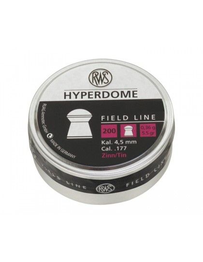 Пули для пневматики RWS Hyperdome 4,5 мм, 0,36 г (200 штук)