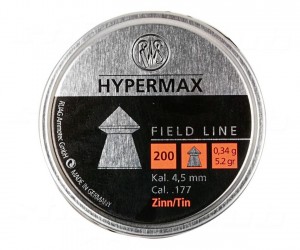 Пули RWS Hypermax 4,5 мм, 0,34 г (200 штук)