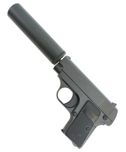 Страйкбольный пистолет Galaxy G.1A (Colt 25) с глушителем
