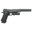 Страйкбольный пистолет Galaxy G.6A (Colt Hi-Capa) с глушителем и ЛЦУ - фото № 2