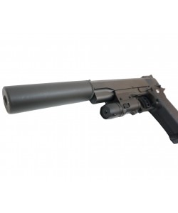 Страйкбольный пистолет Galaxy G.6A (Colt Hi-Capa) с глушителем и ЛЦУ