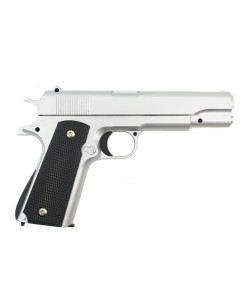 Страйкбольный пистолет Galaxy G.13S (Colt 1911) серебристый