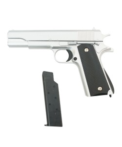 Страйкбольный пистолет Galaxy G.13S (Colt 1911) серебристый
