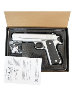 Страйкбольный пистолет Galaxy G.13S (Colt 1911) серебристый
